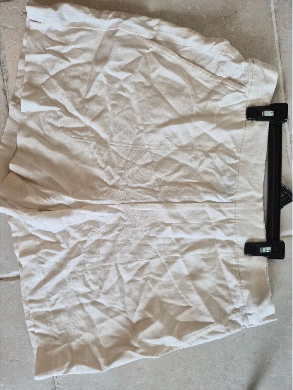 Banana Republic Women's Linen Blend Shorts Large Ivory 0055
